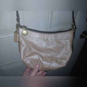 COACH Ashley Small Leather Crossbody- Champagne/Bronze